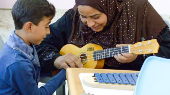 Gaza UNRWA instit ukulele